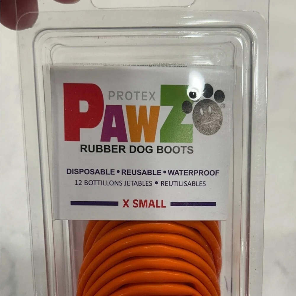 Protex Pawz Rubber Dog‎ Boots X-Small - Orange
